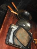 *Assorted Stainless Steel Oval Dishes, Cookware, Woks, etc.