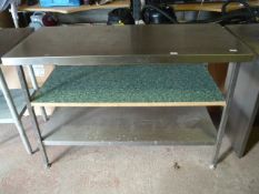 *Stainless Steel Preparation Table with Two Shelves 140x93x65cm