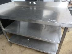 *Stainless Steel Preparation Table with Shelves