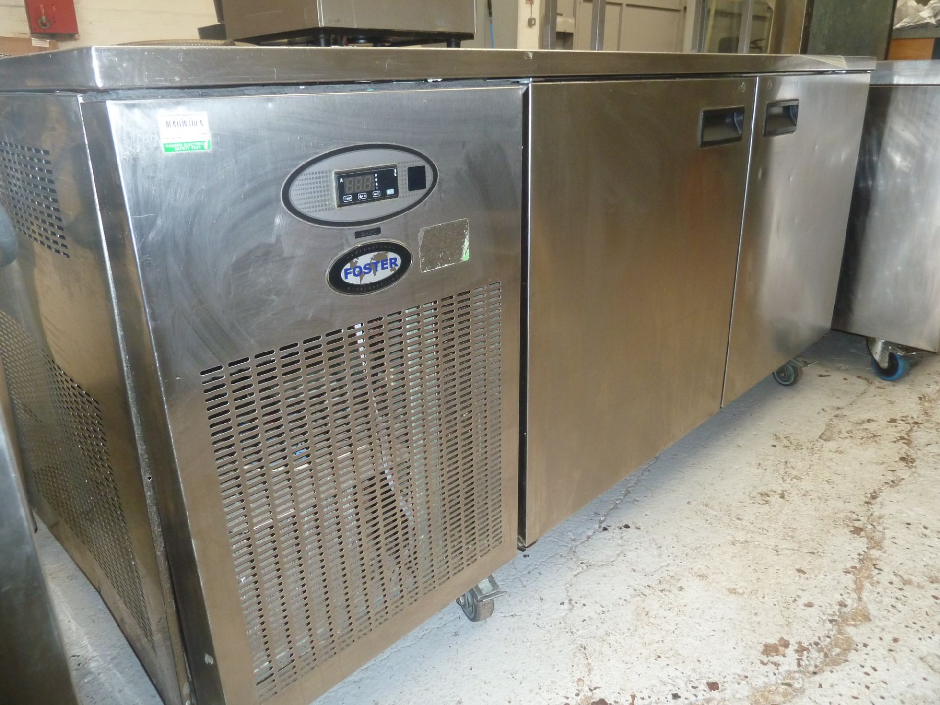* Foster 2 Door fridge, complete with shelves, good clean condition. (860H x 1825W x 805D) - Image 2 of 3