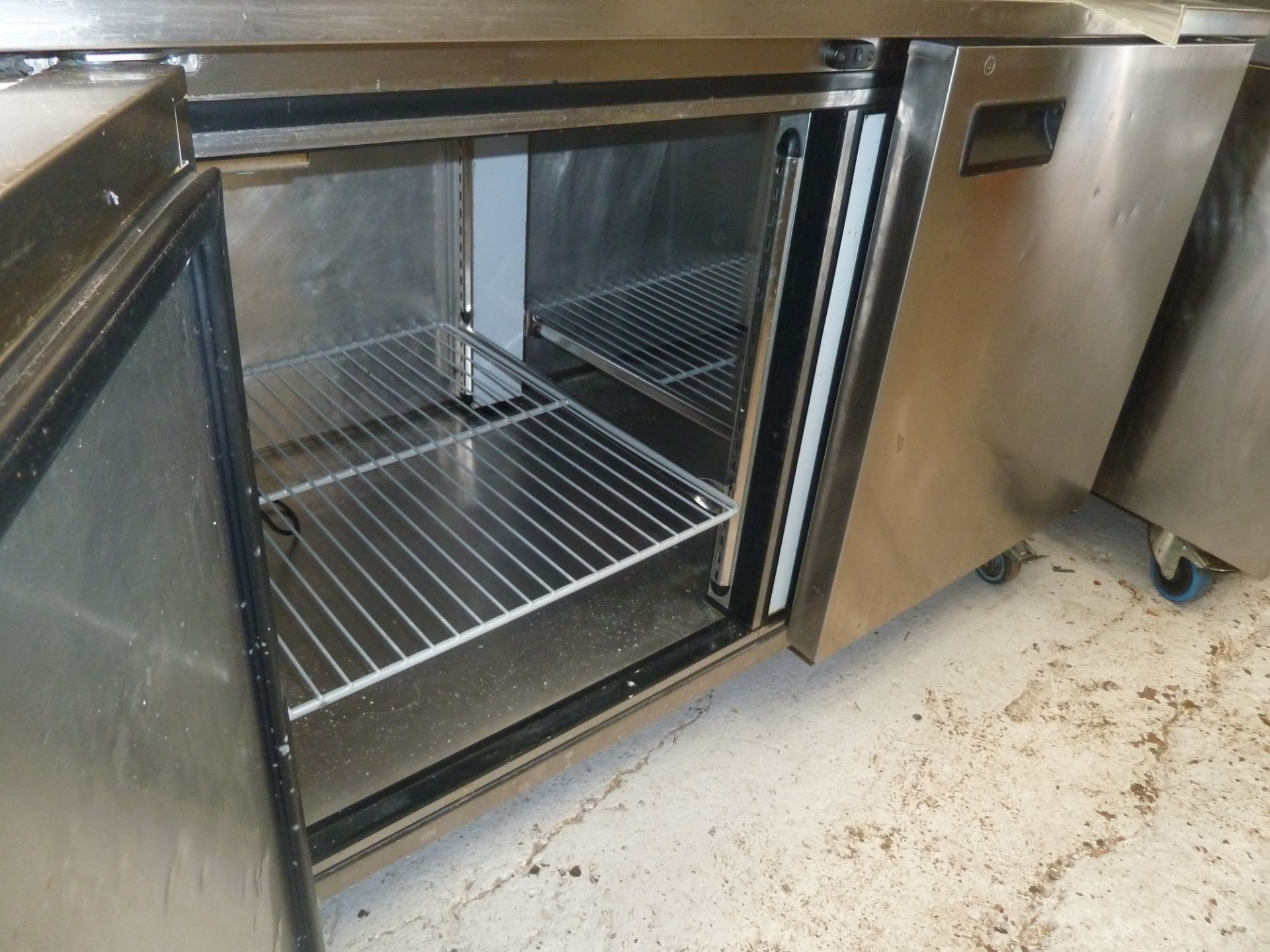 * Foster 2 Door fridge, complete with shelves, good clean condition. (860H x 1825W x 805D) - Image 3 of 3