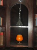 *Large Glass Decanter and an Orange Brandy Glass