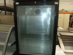 * single door beer cooler, good condition, complete with shelves. (890H x 600W x 515D)