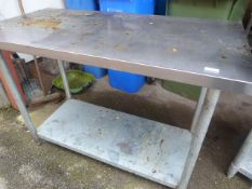 *Stainless Steel Preparation Table with Shelf 122x61x87cm