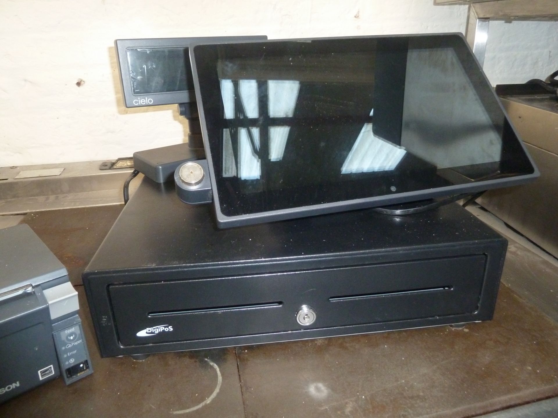 * digital touch screen till, drawer, printer and price display