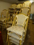 *40 Bamboo & Plastic Basket Weave Stacking Chairs