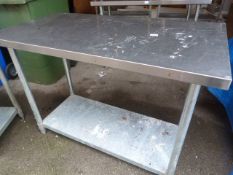 *Stainless Steel Preparation Table with Shelf 122x61x87cm
