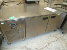 * Foster 2 Door fridge, complete with shelves, good clean condition. (860H x 1825W x 805D)