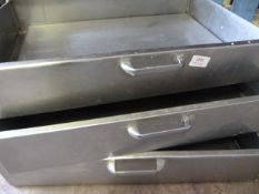 *Three Stainless Steel Fish Drawers