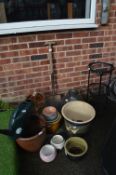 Garden Pots, Planters, Watering Can, Spade, etc.