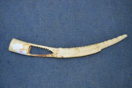 Victorian Carved Ivory Crocodile