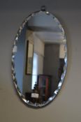 Bevelled Edge Oval Wall Mirror
