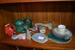 Glass Paperweights, Crystals, etc.