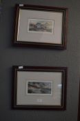 Pair of Framed Prints - Stone Cottage by Mcdonald
