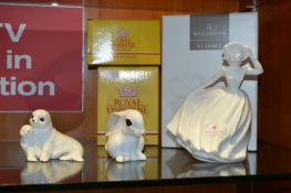 Royal Doulton Figure plus Two Animals