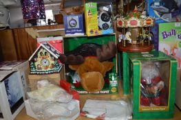 Christmas Items Including Animated Figures, Reinde