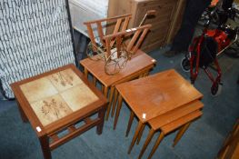 Retro Coffee Table with Nest and Magazine Rack