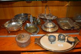 Plated Ware Including Serving Dishes, Breadboard,