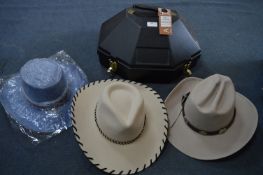 Three Stetson Hats in Original Case