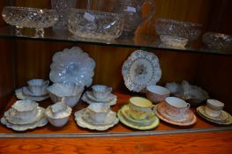 Pottery Trios and Part Tea Sets, Wedgwood, etc.