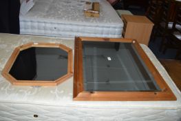 Two Pine Framed Mirrors