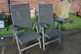 Pair of Kettler Grey Folding Garden Chairs