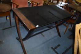 Black Glass Topped Computer Table