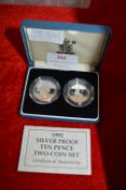1992 Royal Mint 10p Two Coin Set