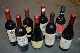 Eight Bottles of Assorted Red Wine Including Merlo