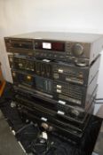 Technics 6pc Audio System; Amp, Tuners, CD Player,
