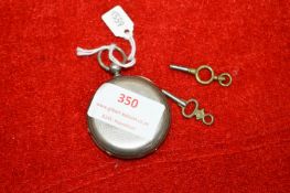 Silver Plated Pocket Watch and Keys