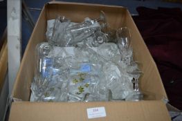 Large Box of Glassware, Wine Glasses, etc.