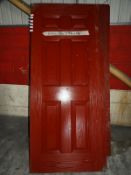 *Six Panel Polymer Door 79,1/4"x33"x1,3/4" (Red)