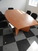 *Boardroom Table in Light Wood Finish 240x130cm