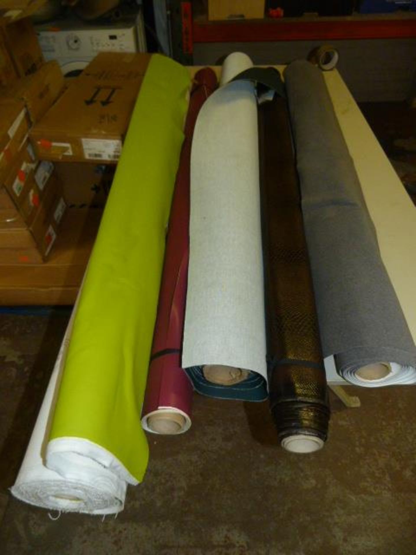 *Five Small Rolls of Leatherette & Other Upholstery Cloth