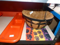 *Red Tray, Dog Mat and a Hanging Plant Pot