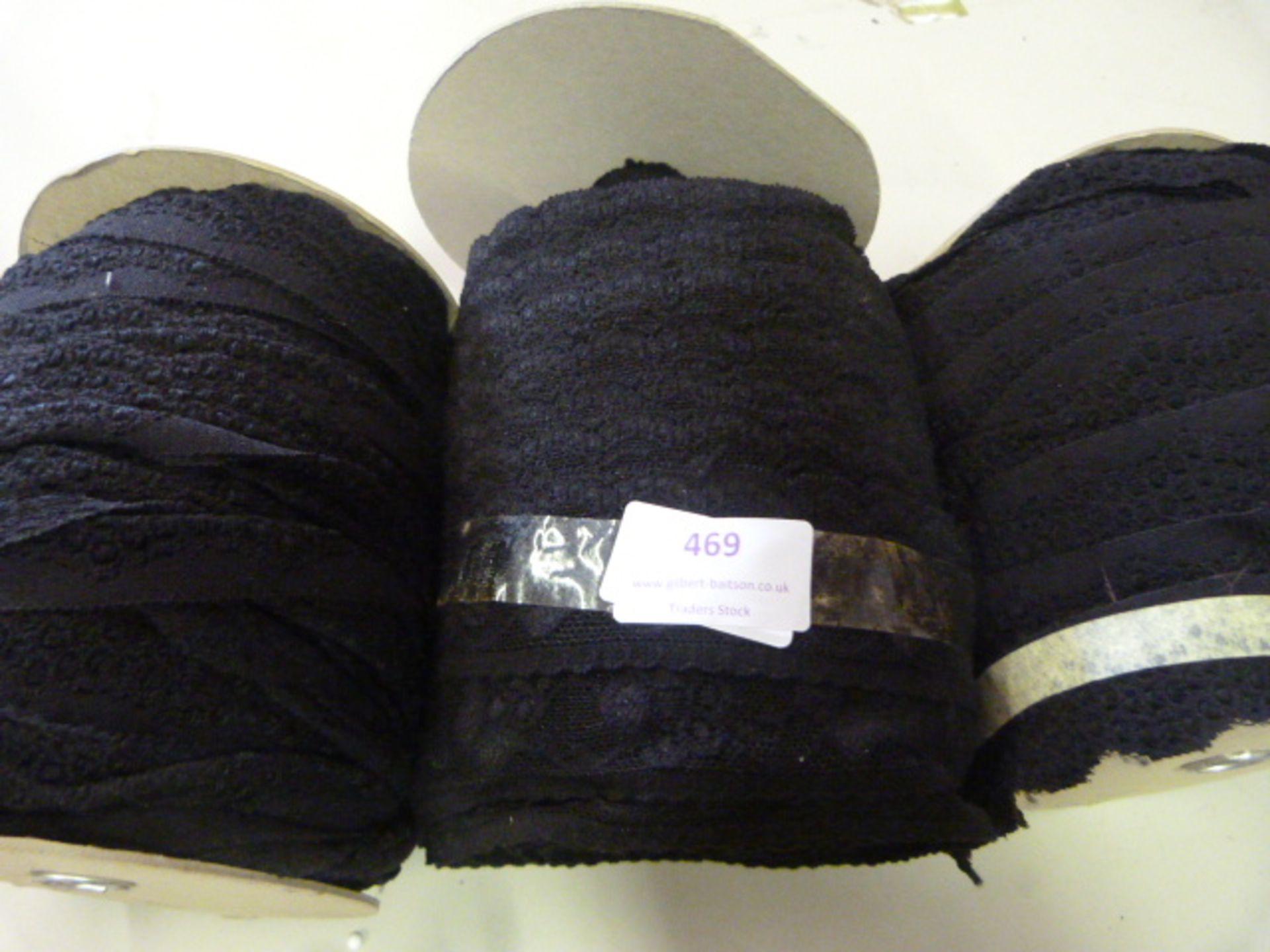 *Three Rolls of Black Lace Edging