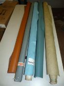 *Five Small Rolls of Leatherette & Other Upholstery Cloth