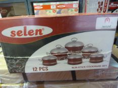 *Selen 12pc Non-Stick Cookware Set