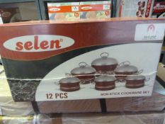 *Selen 12pc Non-Stick Cookware Set