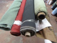 *Five Small Rolls of Assorted Fabrics, Cloth and Material