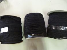 *Three Rolls of Black Lace Edging