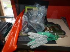 *Red Tray, Bird Feeder, Gloves, Mat and a Boot Bag