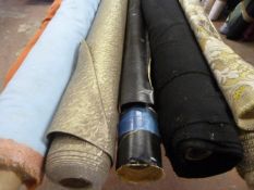 *Five Small Rolls of Assorted Fabrics, Cloth and Material