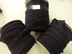 *Three Rolls of Black Lace Edging