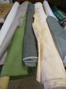 *Five Rolls of Assorted Fabrics, Cloth and Material