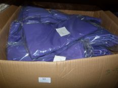 *24 Purple 108x60" and 18 White 70x70" Polycotton Tablecloths