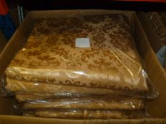 *15 Gold Brocade 132" Round Tablecloths