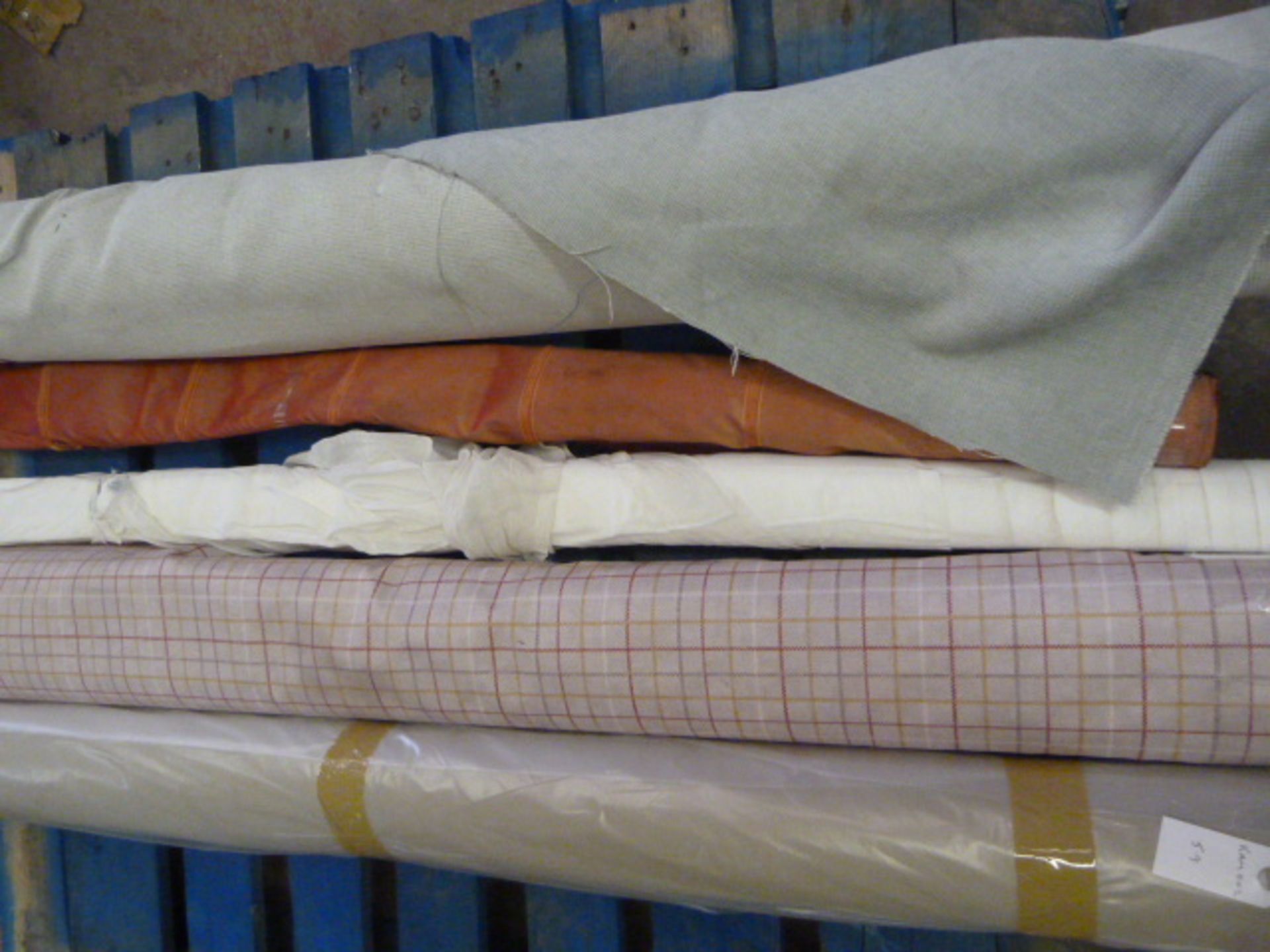 *Five Rolls of Assorted Fabrics, Cloth and Material