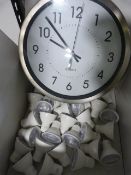 *Battery Operated Wall Clock and a Quantity of LED GU10 Lamps
